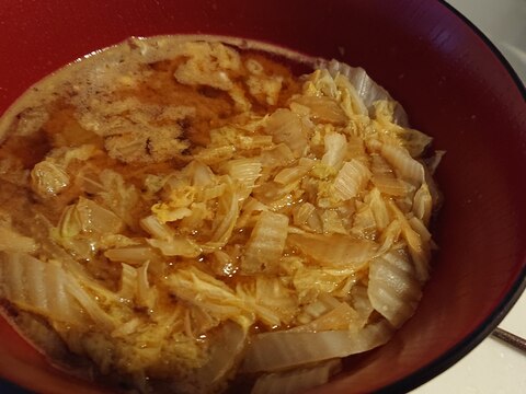 白菜セロリの味噌スープ